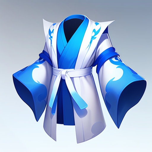 12619-3758473371-zhongguofeng game icon institute game icon a paper model of a blue and white robe with a blue ribbon around its neck and a w.png